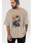 Shouyou Hinata 12 Anime Ön Baskılı Bej Oversize T-Shirt Erkek Kadın 5