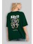Monkey D. Luffy Gear5 1 Anime Arka Baskılı Zümrüt Yeşili Oversize T-Shirt Pamuk Erkek Kadın 4