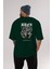 Monkey D. Luffy Gear5 1 Anime Arka Baskılı Zümrüt Yeşili Oversize T-Shirt Pamuk Erkek Kadın 5