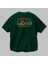 Houston Arka Baskılı Zümrüt Yeşili Oversize T-Shirt Unisex Erkek Kadın Bisiklet Yaka 3