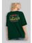 Houston Arka Baskılı Zümrüt Yeşili Oversize T-Shirt Unisex Erkek Kadın Bisiklet Yaka 4