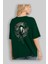 Punisher Arka Baskılı Zümrüt Yeşili Oversize T-Shirt Erkek Kadın Bisiklet Yaka 4