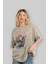 Mako Mankanshoku 2 Anime Ön Baskılı Bej Oversize T-Shirt Erkek Kadın 3