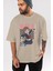 Mako Mankanshoku 2 Anime Ön Baskılı Bej Oversize T-Shirt Erkek Kadın 5
