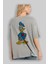 Donald Arka Baskılı Gri Oversize T-Shirt Unisex Erkek Kadın Bisiklet Yaka 3