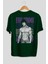 Bakı Hanma (2) Anime Arka Baskılı Zümrüt Yeşili Oversize T-Shirt Pamuk Erkek Kadın 2