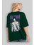Bakı Hanma (2) Anime Arka Baskılı Zümrüt Yeşili Oversize T-Shirt Pamuk Erkek Kadın 4