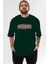 Unutmayın Ki Bana Hiç Bişi Ön Baskılı Zümrüt Yeşili Oversize T-Shirt Erkek Kadın Bisiklet Yaka 1
