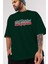 Unutmayın Ki Bana Hiç Bişi Ön Baskılı Zümrüt Yeşili Oversize T-Shirt Erkek Kadın Bisiklet Yaka 3