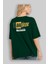 Bangkok Arka Baskılı Zümrüt Yeşili Oversize T-Shirt Unisex Erkek Kadın Bisiklet Yaka 4