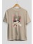 Himiko Toga Anime Ön Baskılı Bej Oversize T-Shirt Erkek Kadın 2