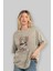 Himiko Toga Anime Ön Baskılı Bej Oversize T-Shirt Erkek Kadın 3