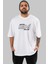 Ararsın Beni Mum Gibi Ön Baskılı Beyaz Oversize T-Shirt Erkek Kadın Bisiklet Yaka 1