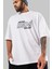 Ararsın Beni Mum Gibi Ön Baskılı Beyaz Oversize T-Shirt Erkek Kadın Bisiklet Yaka 3
