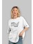 Ararsın Beni Mum Gibi Ön Baskılı Beyaz Oversize T-Shirt Erkek Kadın Bisiklet Yaka 4