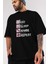 Eat, Sleep, Anime, Repeat Anime Ön Baskılı Siyah Oversize T-Shirt Erkek Kadın 3