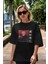 Yuuji Itadori 2 Anime Ön Baskılı Siyah Oversize T-Shirt Erkek Kadın 5