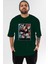 Bokunohero Anime Ön Baskılı Zümrüt Yeşili Oversize T-Shirt Erkek Kadın 1