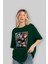 Bokunohero Anime Ön Baskılı Zümrüt Yeşili Oversize T-Shirt Erkek Kadın 4