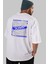 Sorry To Sorry Arka Baskılı Beyaz Oversize T-Shirt Erkek Kadın Bisiklet Yaka 4