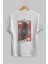 King Streetwear Arka Baskılı Beyaz Oversize T-Shirt Erkek Kadın Bisiklet Yaka 2