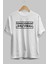 Dünya Dönüyor Tersine Ön Baskılı Beyaz Oversize T-Shirt Erkek Kadın Bisiklet Yaka 2
