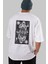 Stormtrooper Playing Card Arka Baskılı Beyaz Oversize T-Shirt Erkek Kadın Bisiklet Yaka 3