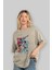 Monkey D. Luffy Gear5 2 Anime Ön Baskılı Bej Oversize T-Shirt Erkek Kadın 3
