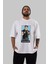 Kim Jong Un Supreme Ön Baskılı Beyaz Oversize T-Shirt Erkek Kadın Bisiklet Yaka 4