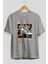 Wild Passion Ön Baskılı Gri Oversize T-Shirt Unisex Erkek Kadın Bisiklet Yaka 2