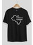 Coğrafya Kaderdir Ön Baskılı Siyah Oversize T-Shirt Erkek Kadın Bisiklet Yaka 2