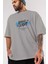 Bring On The Night Ön Baskılı Gri Oversize T-Shirt Unisex Erkek Kadın Bisiklet Yaka 3