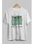 Love Is Divine Bear Ön Baskılı Beyaz Oversize T-Shirt Erkek Kadın Bisiklet Yaka 3