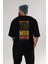 All You Need Is Love Arka Baskılı Siyah Oversize T-Shirt Erkek Kadın Bisiklet Yaka 1