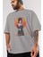 Kaguya Shinomiya 5 Anime Ön Baskılı Gri Oversize T-Shirt %100 Pamuk Erkek Kadın 3