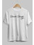 Salınada Salına Gel Ön Baskılı Beyaz Oversize T-Shirt Erkek Kadın Bisiklet Yaka 2