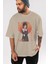 Kaguya Shinomiya 5 Anime Ön Baskılı Bej Oversize T-Shirt Erkek Kadın 5