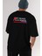 Tipi Tarlabaşı , Egosu Nişantaşı Arka Baskılı Siyah Oversize T-Shirt Erkek Kadın Bisiklet Yaka 3