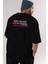 Tipi Tarlabaşı , Egosu Nişantaşı Arka Baskılı Siyah Oversize T-Shirt Erkek Kadın Bisiklet Yaka 4