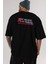 Tipi Tarlabaşı , Egosu Nişantaşı Arka Baskılı Siyah Oversize T-Shirt Erkek Kadın Bisiklet Yaka 5