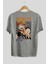 Shouyou Hinata 9 Anime Arka Baskılı Gri Oversize T-Shirt %100 Pamuk Erkek Kadın 2
