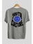 Youth Culture Arka Baskılı Gri Oversize T-Shirt Unisex Erkek Kadın Bisiklet Yaka 2