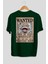 Cartel Luffy Gear 5 Anime Arka Baskılı Zümrüt Yeşili Oversize T-Shirt Pamuk Erkek Kadın 2