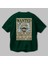 Cartel Luffy Gear 5 Anime Arka Baskılı Zümrüt Yeşili Oversize T-Shirt Pamuk Erkek Kadın 3