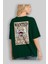 Cartel Luffy Gear 5 Anime Arka Baskılı Zümrüt Yeşili Oversize T-Shirt Pamuk Erkek Kadın 4
