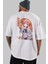 Chiyo Sakura 5 Anime Arka Baskılı Beyaz Oversize T-Shirt Pamuk Erkek Kadın 5