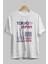 Tokyo Ön Baskılı Beyaz Oversize T-Shirt Erkek Kadın Bisiklet Yaka 2