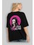 Nezuko Kamado 2 Anime Arka Baskılı Siyah Oversize T-Shirt Erkek Kadın 2