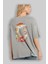 Headless Horseman Arka Baskılı Gri Oversize T-Shirt Unisex Erkek Kadın Bisiklet Yaka 3