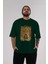 Portgas D. Ace Anime Ön Baskılı Zümrüt Yeşili Oversize T-Shirt Erkek Kadın 5